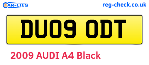 DU09ODT are the vehicle registration plates.