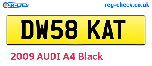 DW58KAT are the vehicle registration plates.