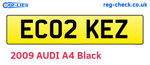 EC02KEZ are the vehicle registration plates.