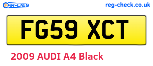 FG59XCT are the vehicle registration plates.