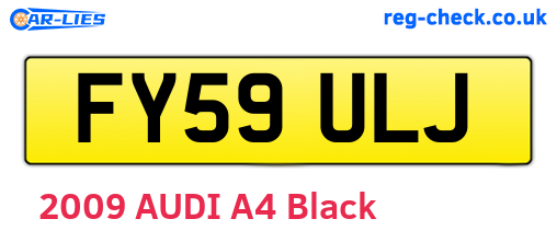 FY59ULJ are the vehicle registration plates.