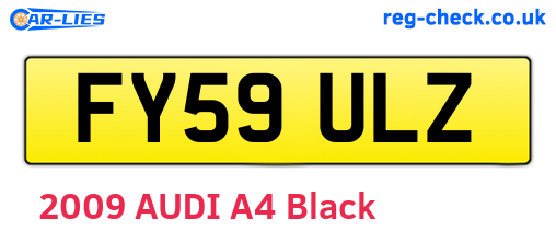 FY59ULZ are the vehicle registration plates.