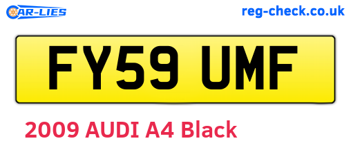 FY59UMF are the vehicle registration plates.