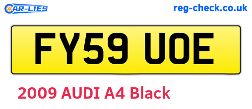 FY59UOE are the vehicle registration plates.