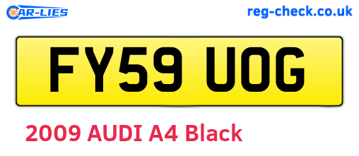 FY59UOG are the vehicle registration plates.