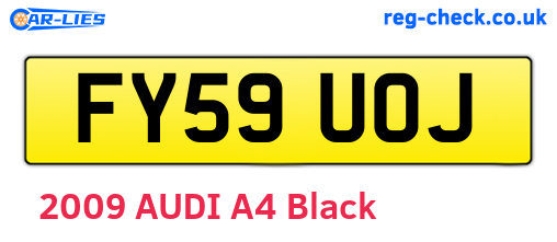 FY59UOJ are the vehicle registration plates.