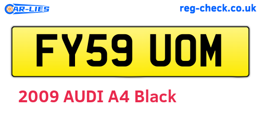 FY59UOM are the vehicle registration plates.