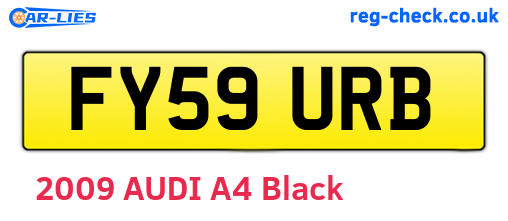 FY59URB are the vehicle registration plates.