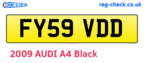 FY59VDD are the vehicle registration plates.