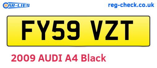 FY59VZT are the vehicle registration plates.