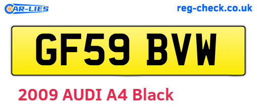 GF59BVW are the vehicle registration plates.