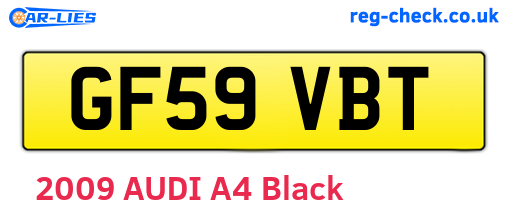 GF59VBT are the vehicle registration plates.