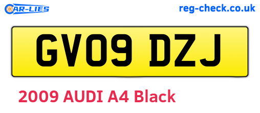 GV09DZJ are the vehicle registration plates.
