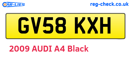 GV58KXH are the vehicle registration plates.