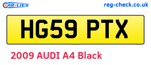 HG59PTX are the vehicle registration plates.