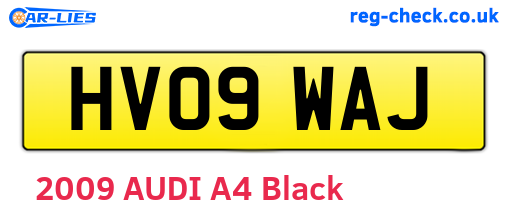 HV09WAJ are the vehicle registration plates.