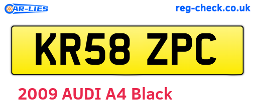 KR58ZPC are the vehicle registration plates.