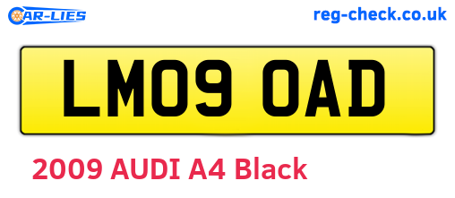LM09OAD are the vehicle registration plates.