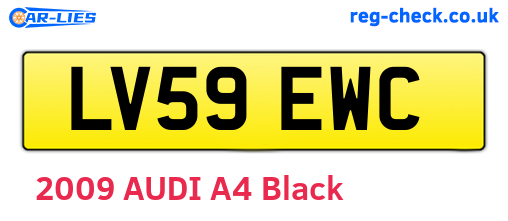 LV59EWC are the vehicle registration plates.