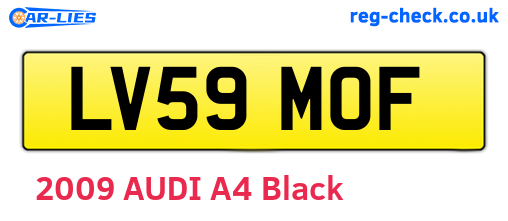 LV59MOF are the vehicle registration plates.