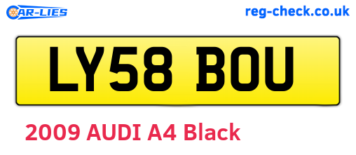 LY58BOU are the vehicle registration plates.