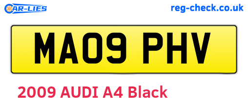 MA09PHV are the vehicle registration plates.