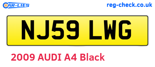 NJ59LWG are the vehicle registration plates.
