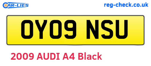 OY09NSU are the vehicle registration plates.