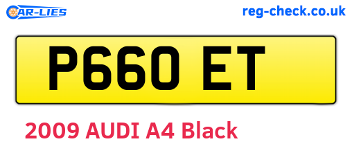 P66OET are the vehicle registration plates.