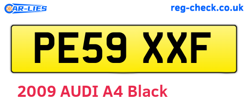 PE59XXF are the vehicle registration plates.