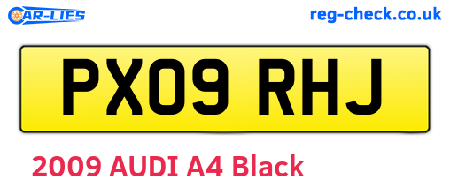 PX09RHJ are the vehicle registration plates.