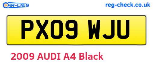 PX09WJU are the vehicle registration plates.