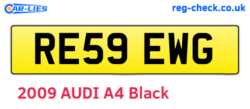 RE59EWG are the vehicle registration plates.