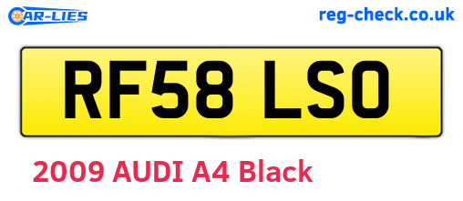 RF58LSO are the vehicle registration plates.