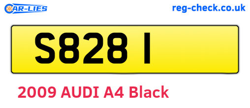 S8281 are the vehicle registration plates.