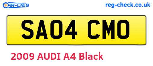 SA04CMO are the vehicle registration plates.