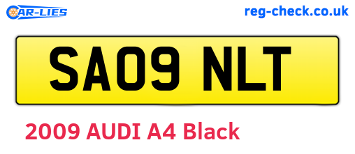 SA09NLT are the vehicle registration plates.