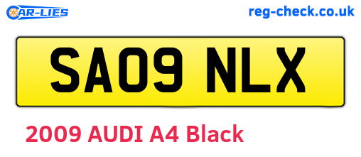 SA09NLX are the vehicle registration plates.