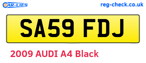 SA59FDJ are the vehicle registration plates.