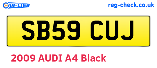 SB59CUJ are the vehicle registration plates.