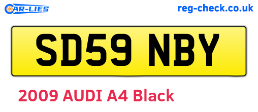 SD59NBY are the vehicle registration plates.
