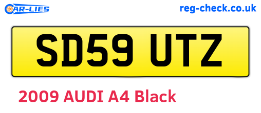 SD59UTZ are the vehicle registration plates.