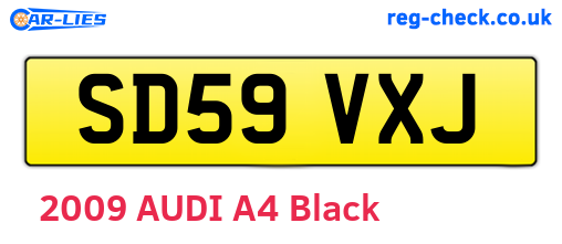 SD59VXJ are the vehicle registration plates.