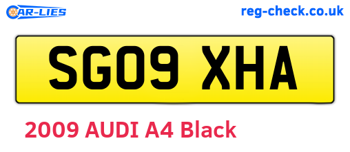 SG09XHA are the vehicle registration plates.
