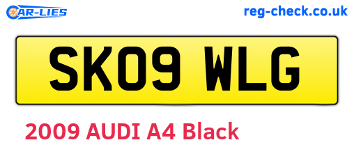 SK09WLG are the vehicle registration plates.