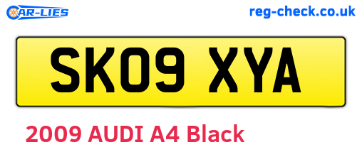 SK09XYA are the vehicle registration plates.