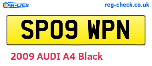 SP09WPN are the vehicle registration plates.