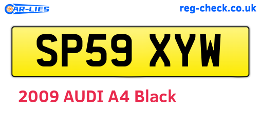 SP59XYW are the vehicle registration plates.