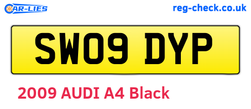 SW09DYP are the vehicle registration plates.