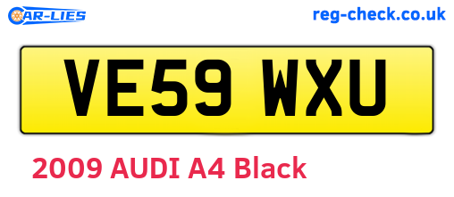 VE59WXU are the vehicle registration plates.